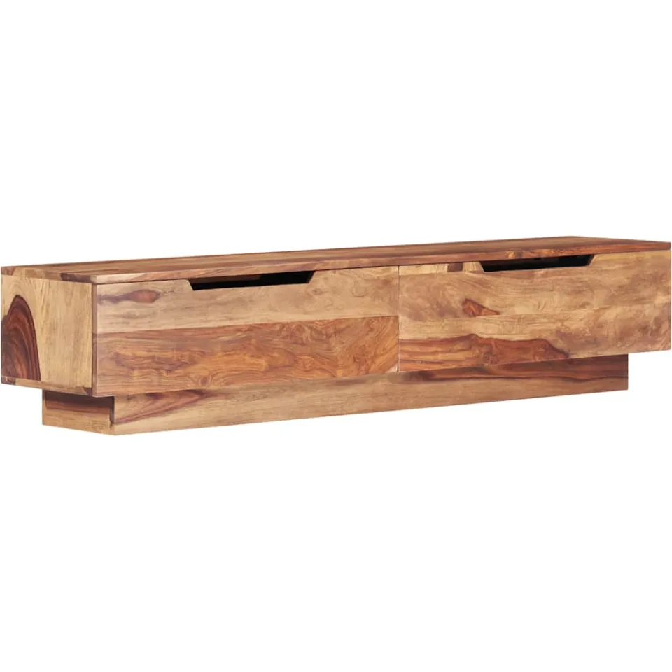 vidaXL Tv-meubel 145x30x30 cm massief hout bruin, foto 3