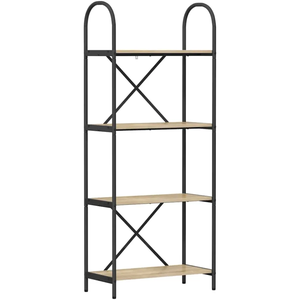vidaXL Boekenkast 4-laags 60 x 30 x 146 cm Bewerkt hout Sonoma Eiken, foto 3