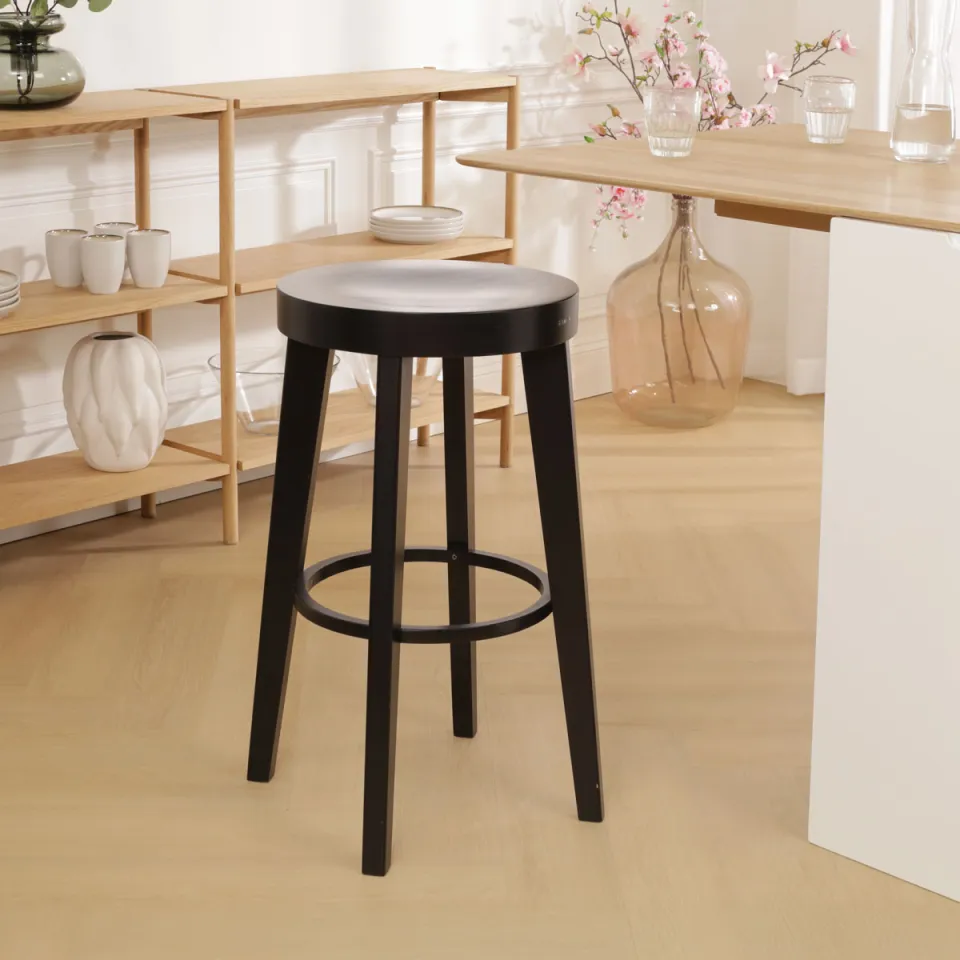 Fameg Fico houten barkruk zwart gebeitst - 75 cm, foto 3