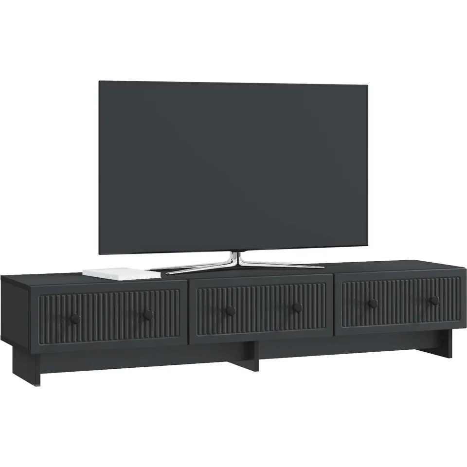 vidaXL TV-kast 147 x 34,5 x 30 cm Zwart Bewerkt hout