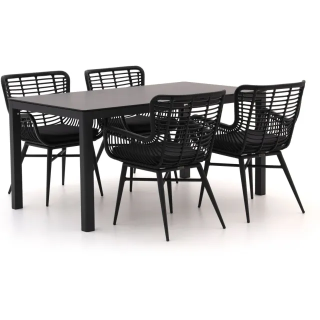 Intenso Furniture Intenso Asti/La Fonte 160cm dining tuinset 5-delig grijs, foto 2