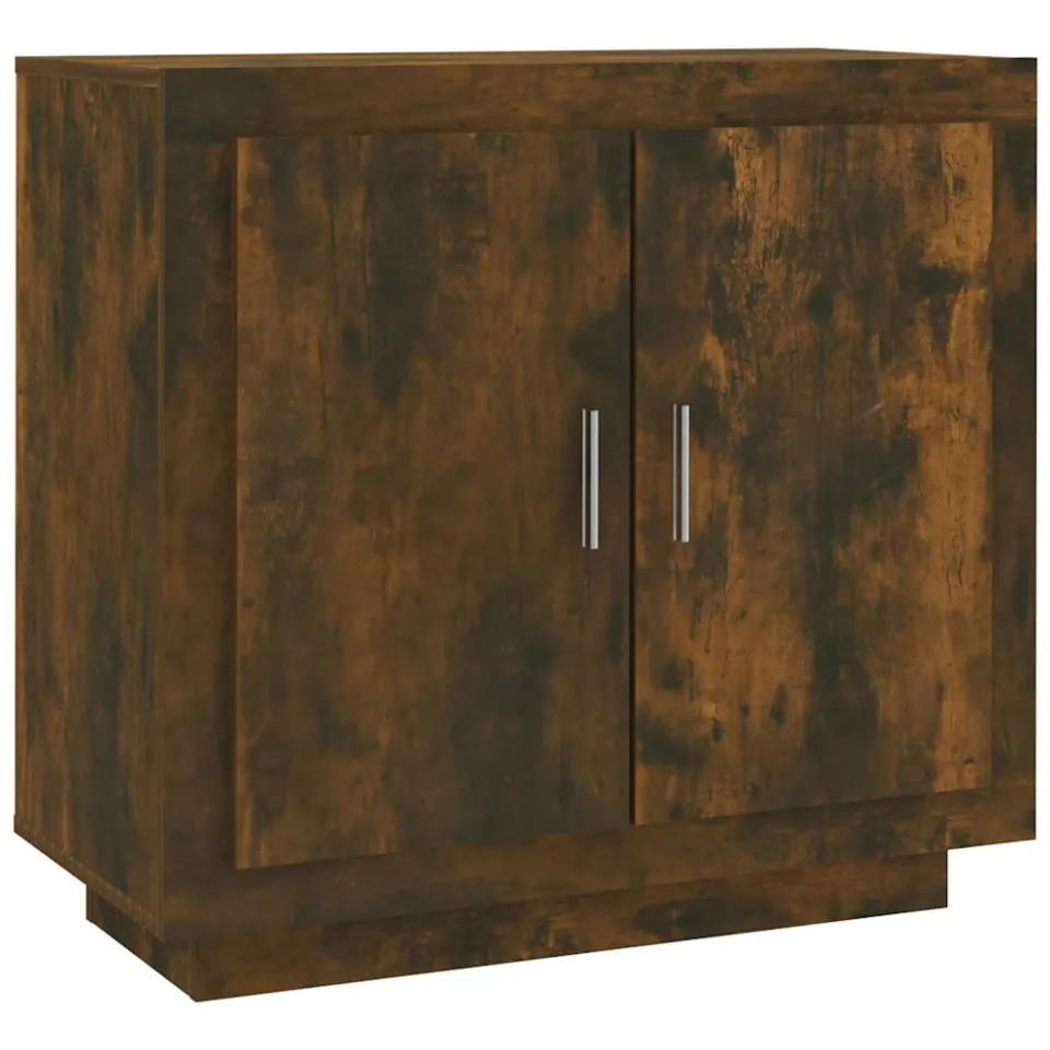 vidaXL Dressoir 80x40x75 cm bewerkt hout gerookt eikenkleurig Bruin