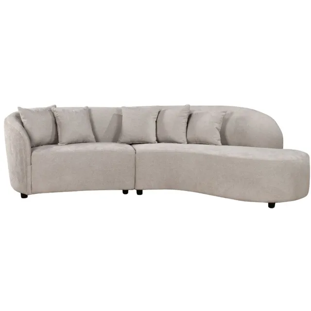 Starfurn MySofa Novi Hoekbank 3 zits + Lounge R - lichtgrijs