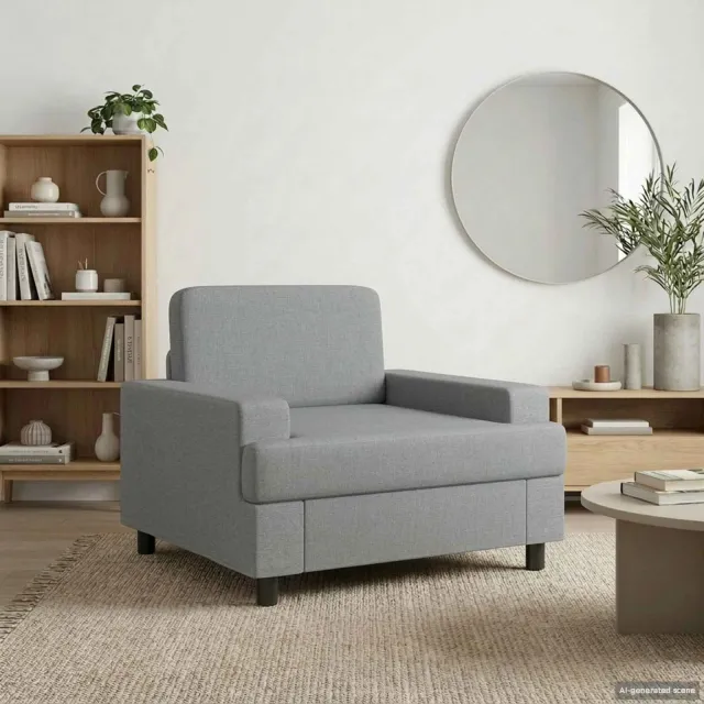 vidaXL Fauteuil Lichtgrijs Stof