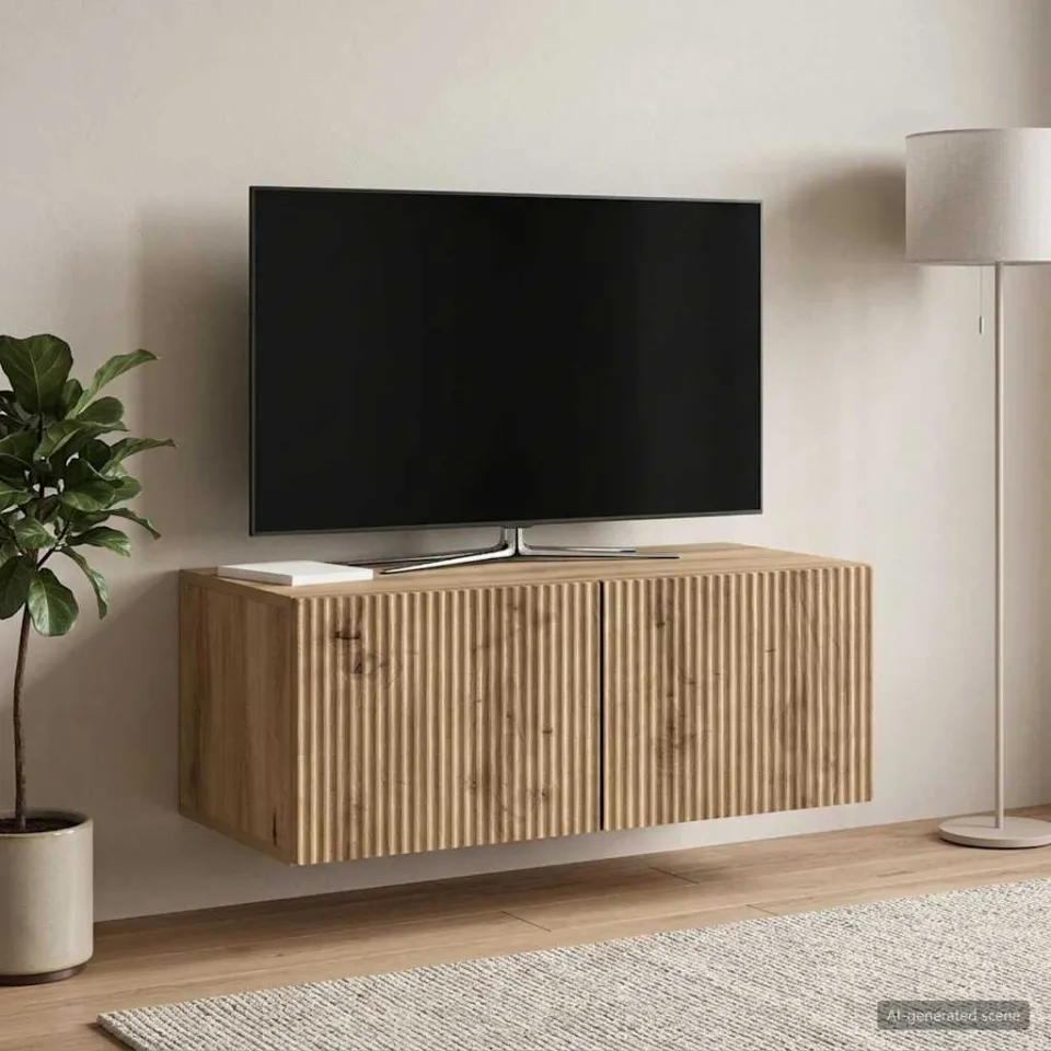 vidaXL Wandbeugel TV-kast 78,5 x 41 x 30 cm Artisanaal eiken, foto 4