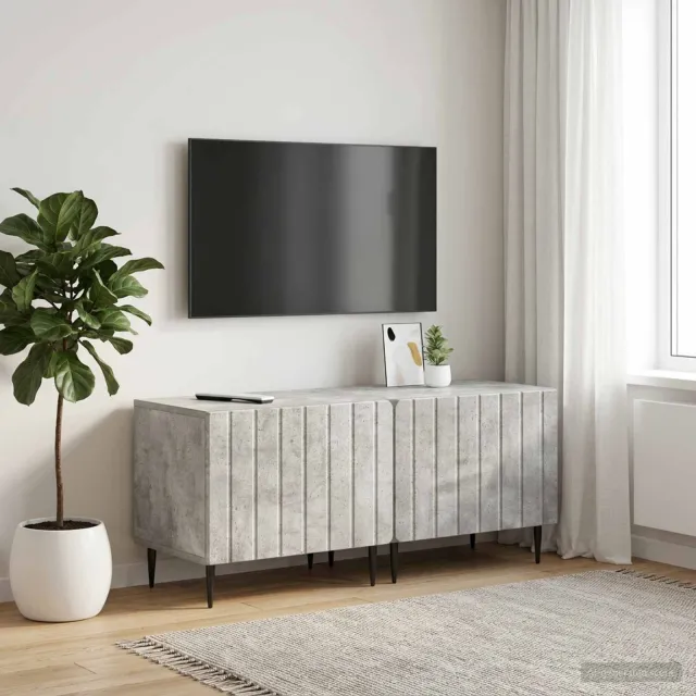 vidaXL Tv-meubel Betongrijs Bewerkt hout