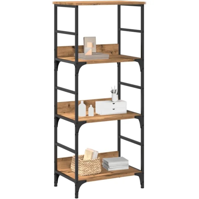vidaXL Boekenkast 50x33x117,5 cm bewerkt hout artisanaal eikenkleur Bruin