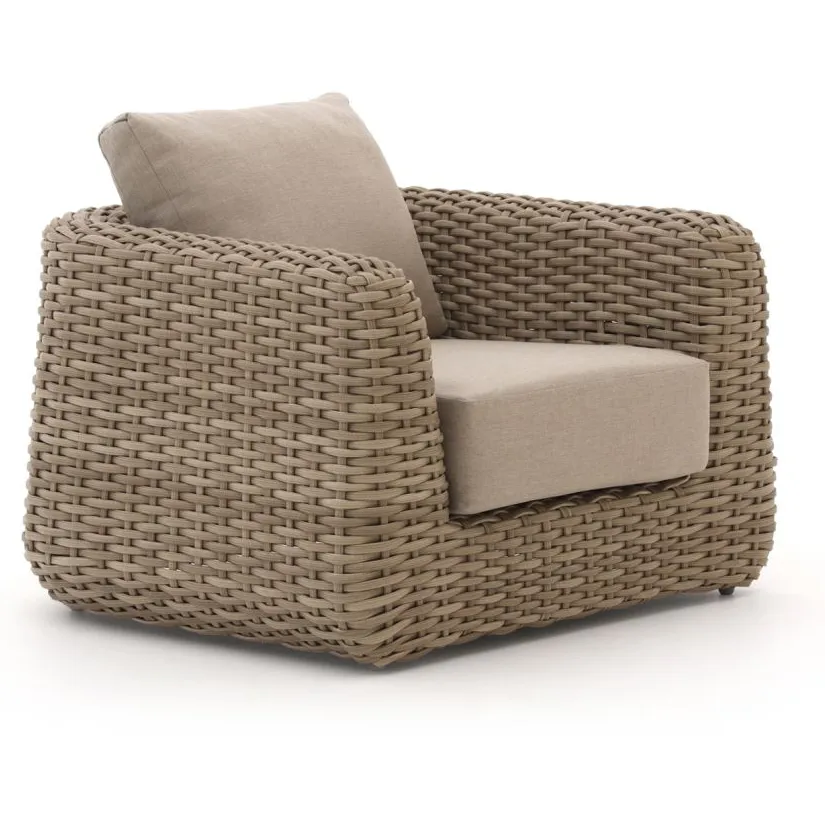 Intenso Furniture Intenso Tarcento/Rough-K stoel-bank loungeset 4-delig taupe, foto 2