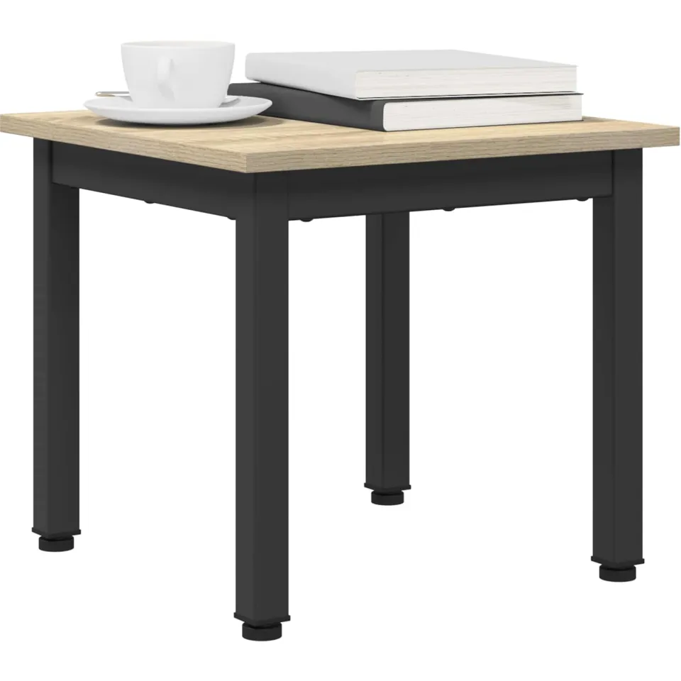 vidaXL Salontafel Sonoma Eiken 40 x 40 x 36 cm Bewerkt hout Grijs