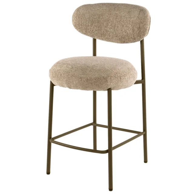 Nest of Nora Set van 2 - Nest of Nora Barstoelen Vesk - Pocketvering - Zandbruin Beige