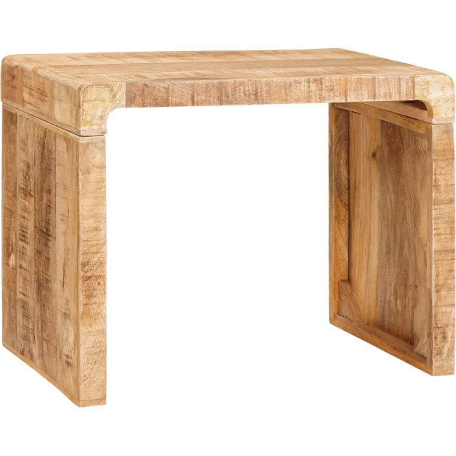 vidaXL Bijzettafel - Bruin - 60 - x - 35 - x - 46 - cm - Massief - Mango - Hout