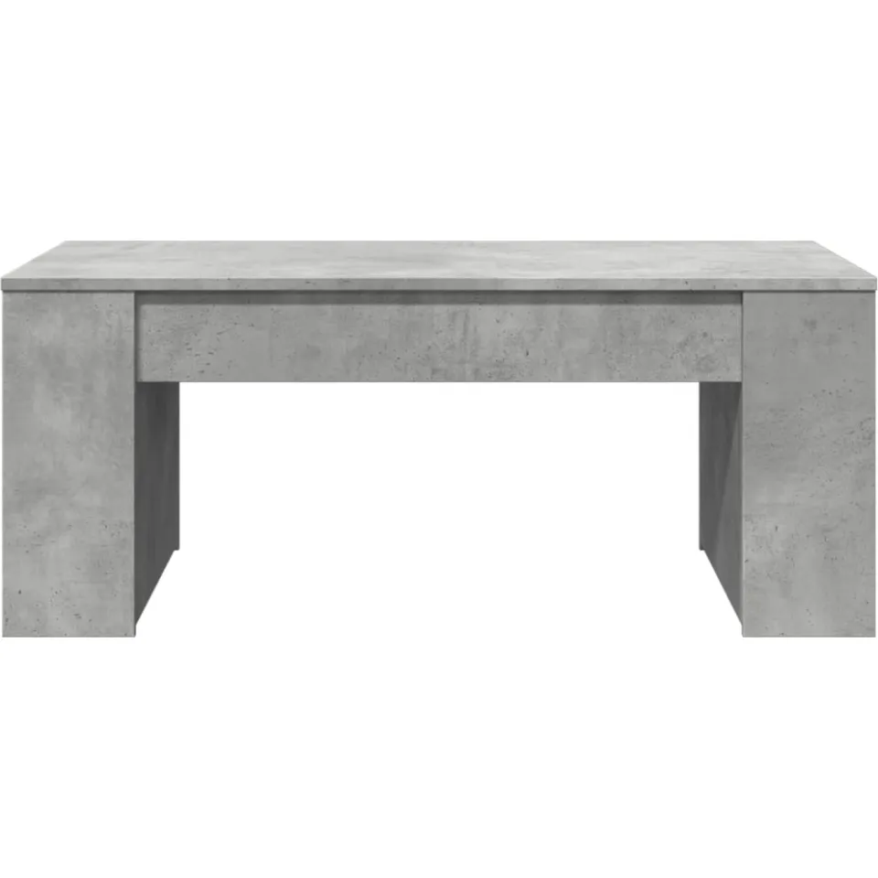 vidaXL Salontafel 102x55x42 cm bewerkt hout betongrijs grijs