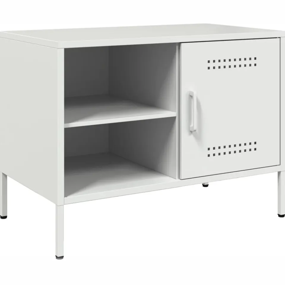vidaXL Tv-meubel 68x39x50,5 cm staal wit, foto 4