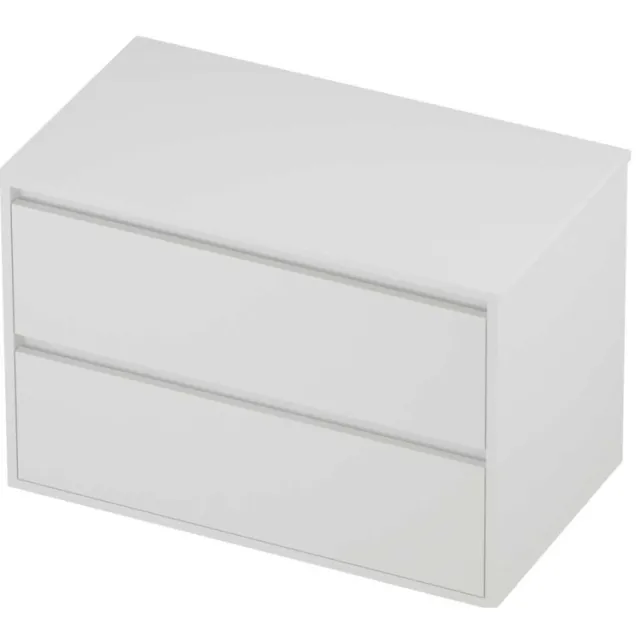 Proline Deck Badmeubelset Greeploos Symmetrisch Kader 80x46x54 cm Mat White Mat Wit