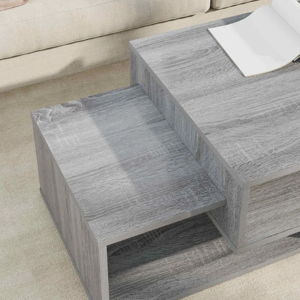 vidaXL Salontafel Grijs Sonoma 105 x 50 x 32,5 cm Bewerkt hout, foto 4