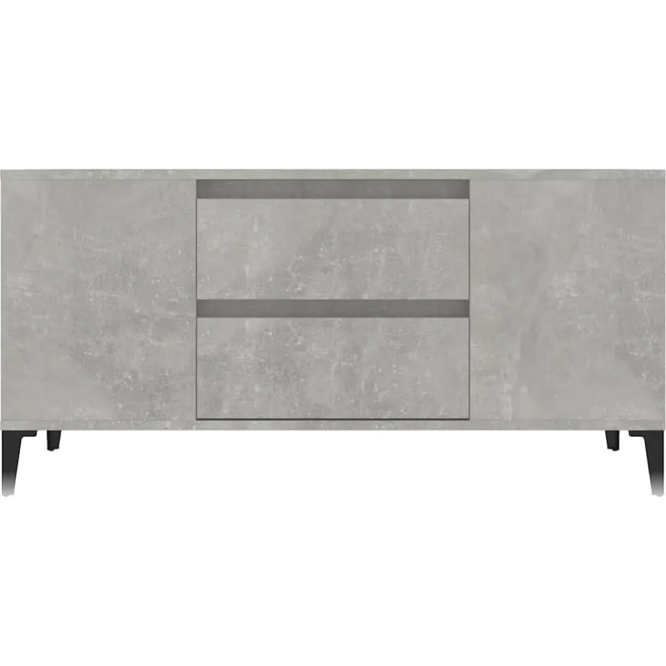 vidaXL Tv-meubel 102x44,5x50 cm bewerkt hout betongrijs grijs, foto 4