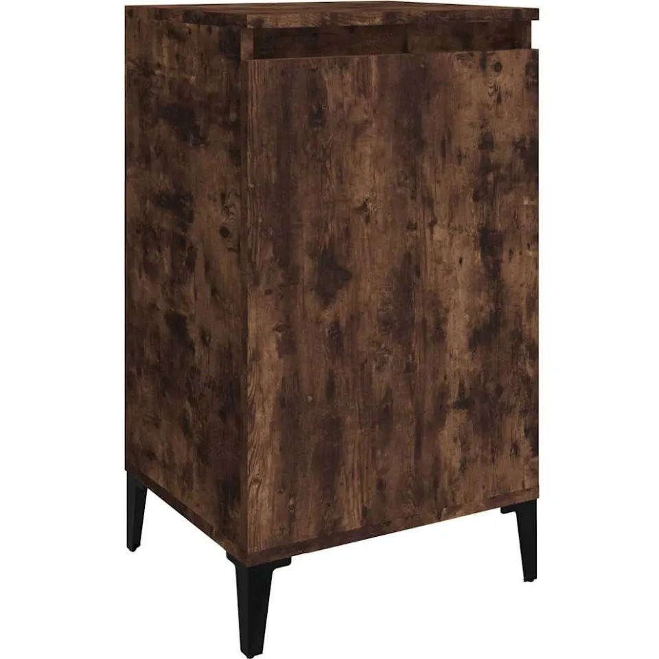 vidaXL Nachtkastjes 2 st 40x35x70 cm bewerkt hout gerookt eikenkleurig, foto 4