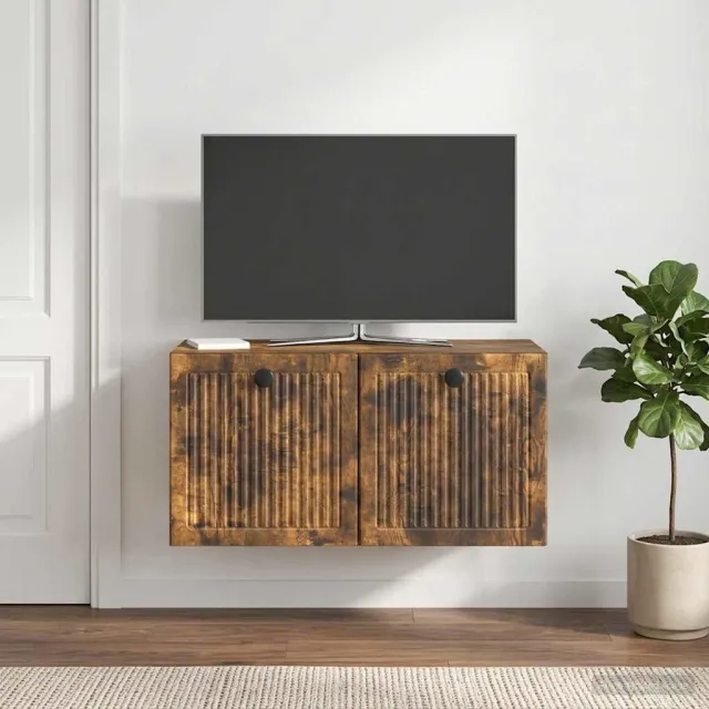 vidaXL Wandbeugel TV-kast 59,5 x 31 x 30 cm Gerookt eiken