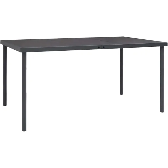 vidaXL Tuintafel 150x90x74 cm staal antracietkleurig Anthraciet