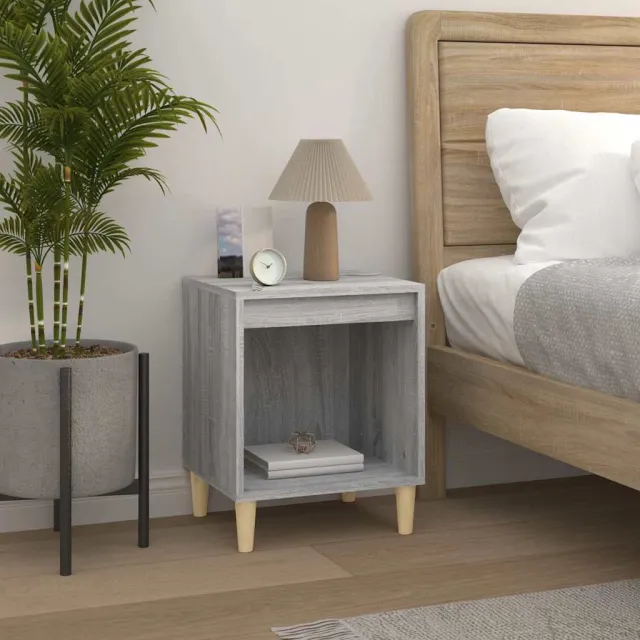 vidaXL Nachtkastjes 2 st 40x35x50 cm grijs sonoma eikenkleurig, foto 2
