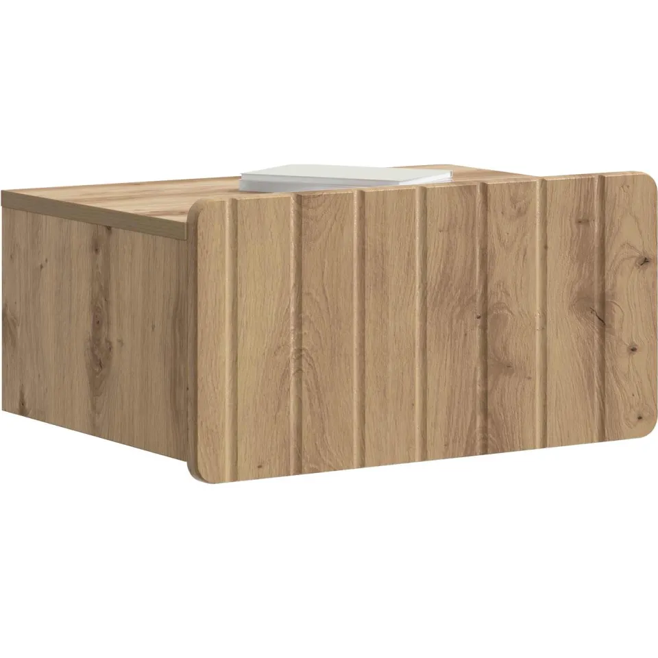 vidaXL Wandbeugel Bedkast 2 st Artisanaal eiken 49 x 34,5 x 24 cm Bruin