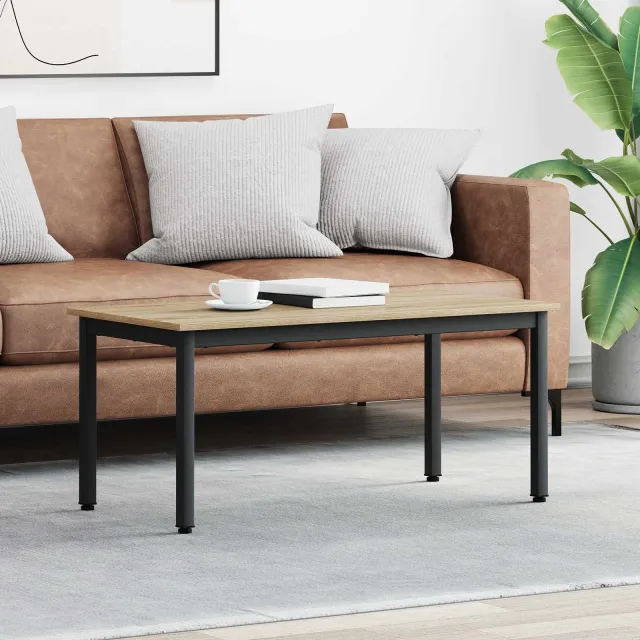 vidaXL Salontafel Sonoma 100 x 50 x 45 cm Bewerkt hout Grijs