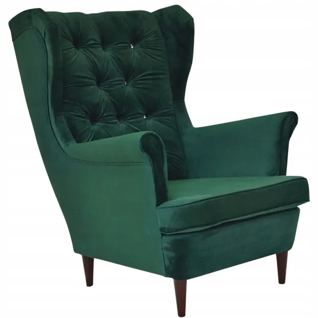 Family Meble Gaja Serie - Fauteuil - Scandinavisch - Donkergroen - Comfortabel Flesgroen