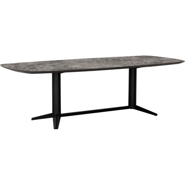 DTP Home Soho eettafel Deens ovaal Mortex zwart - 260 x 110 x 76 cm