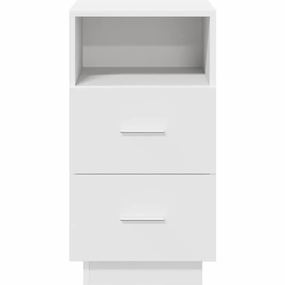 vidaXL Nachtkastjes 2 st met 2 lades 36x36x68 cm wit, foto 4