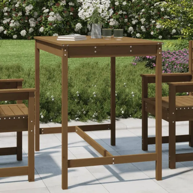 vidaXL Tuintafel 121x82,5x110 cm massief grenenhout honingbruin bruin, foto 2