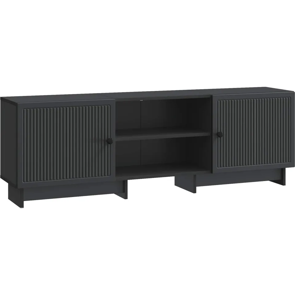 vidaXL TV-kast 150 x 31 x 50 cm Zwart Geconstrueerd hout
