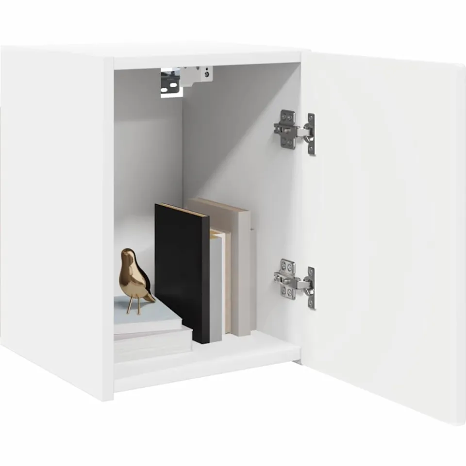 vidaXL TV Wandkast 30 x 31 x 40 cm Wit Bewerkt hout