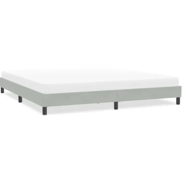 vidaXL Bedframe zonder matras 200x210 cm fluweel lichtgrijs