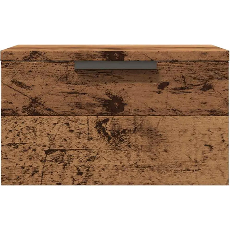 vidaXL Nachtkastje wandgemonteerd 34x30x20 cm oud houtkleurig bruin, foto 4