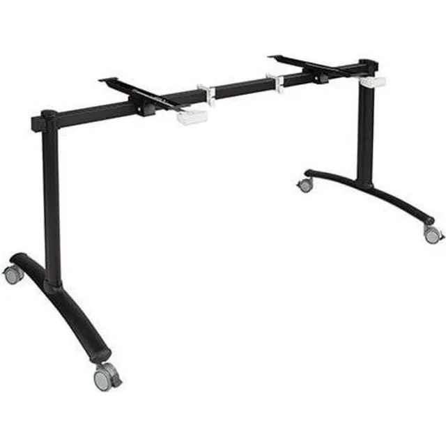 ABC Kantoormeubelen Verrijdbare klaptafel Perudo breed 180CM diep 80CM bladkleur Kersen framekleur Zwart (RAL9005) Zwart (RAL9005)/Kersen