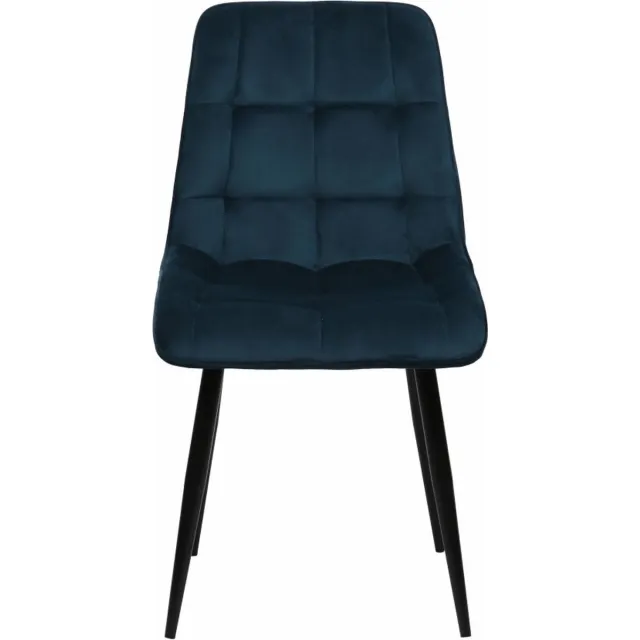 Mahom Eetkamerstoel Nice Donkerblauw met zwart onderstel Mahom Bruin