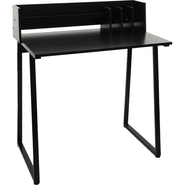 Bureau MCW-K69, laptop bureau bureau, 82x51cm 3D structuur, metaal MDF ~ zwart