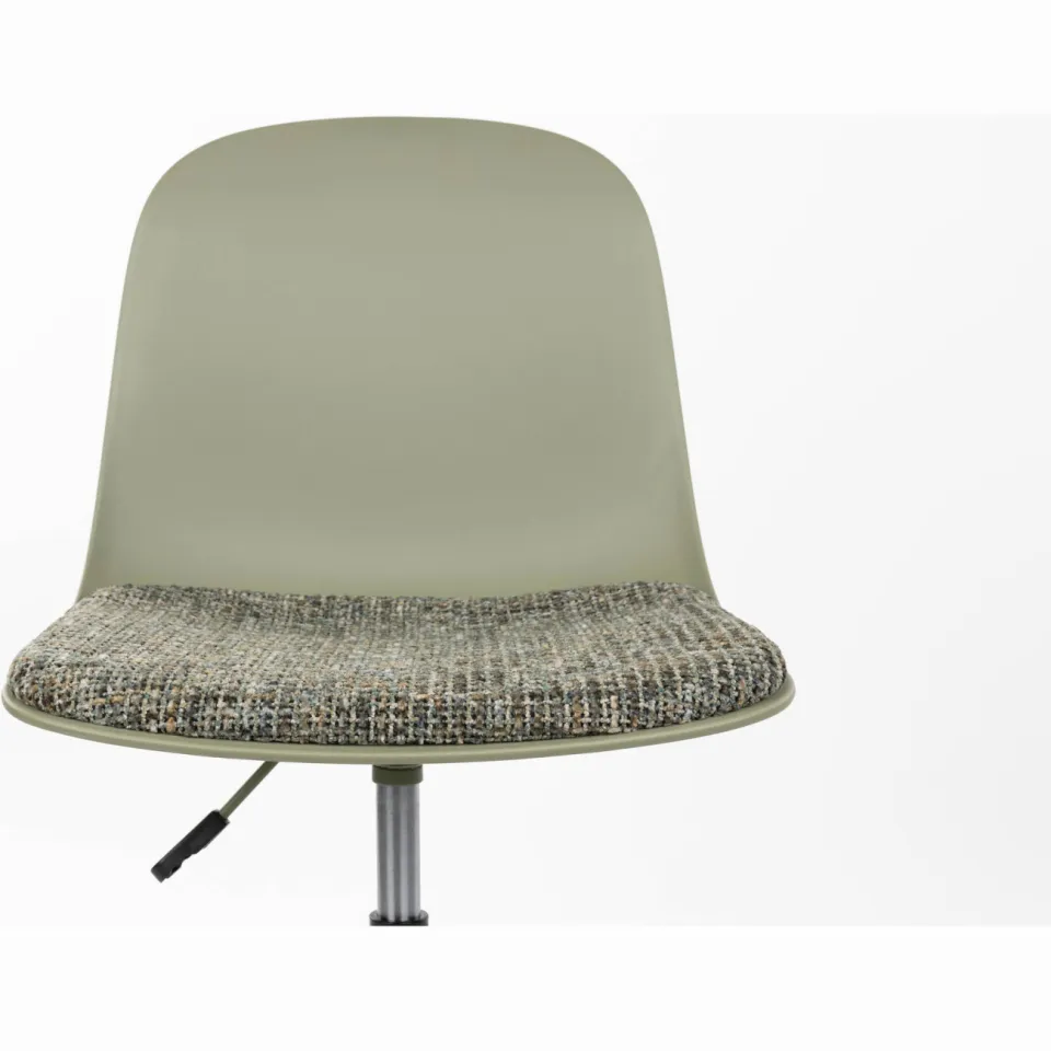 Housecraft Living draaibare bureaustoelen Roxanne met wielen - groen (set van 2), foto 6