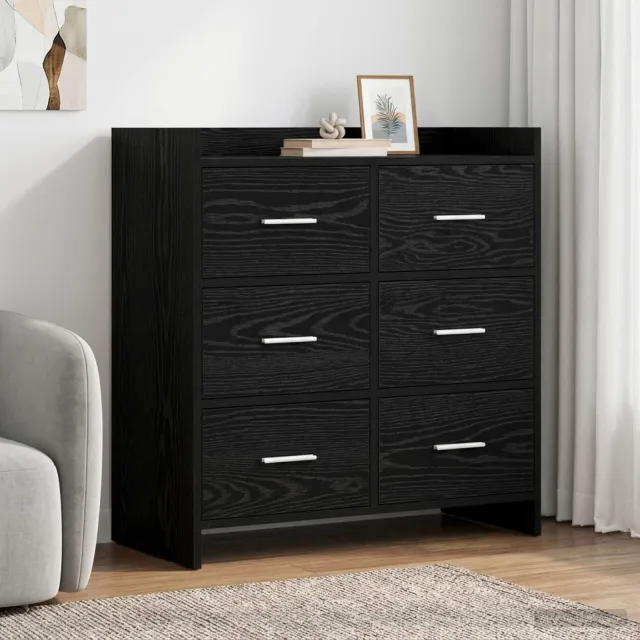 vidaXL Dressoir Zwart eiken 75 x 33 x 80 cm Bewerkt hout, foto 2