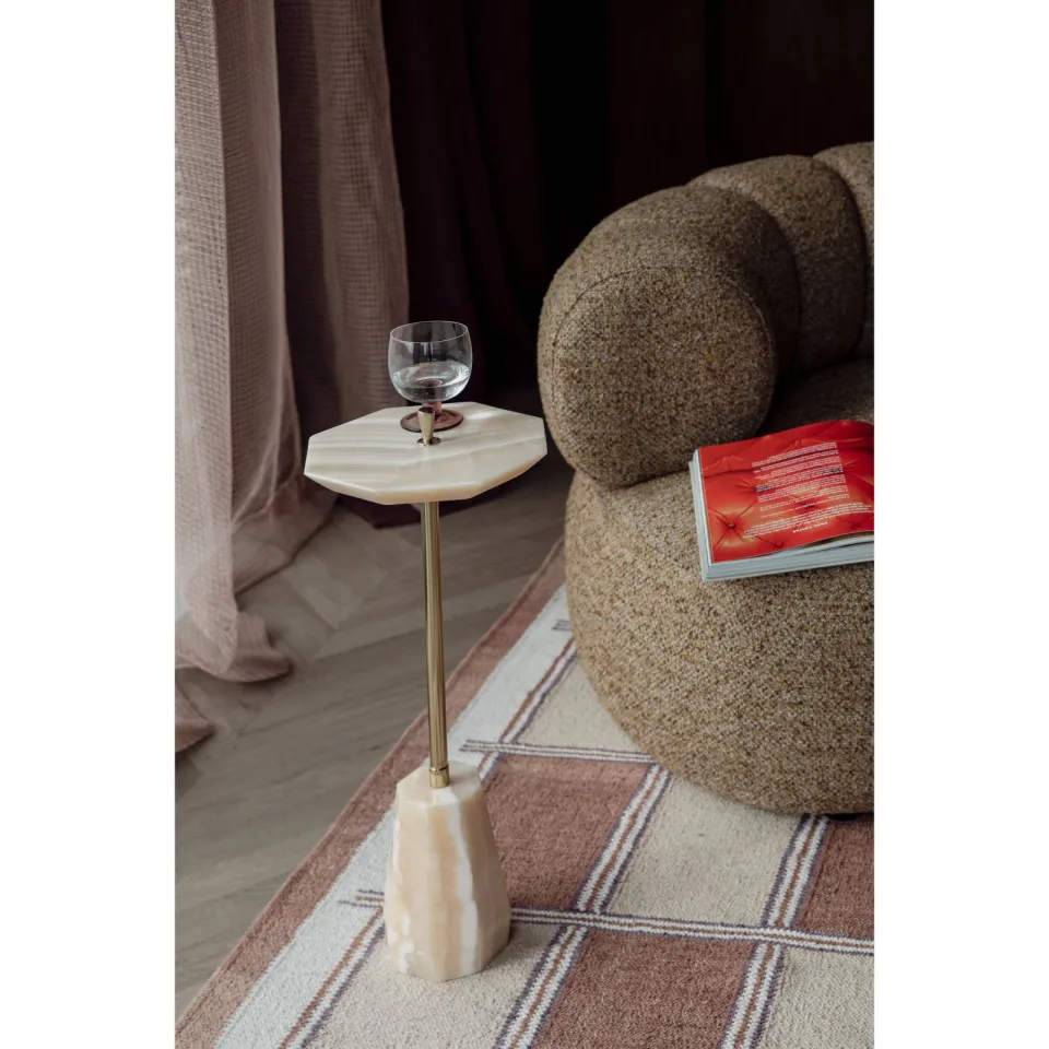 Dutchbone Onno bijzettafel onyx beige, foto 3