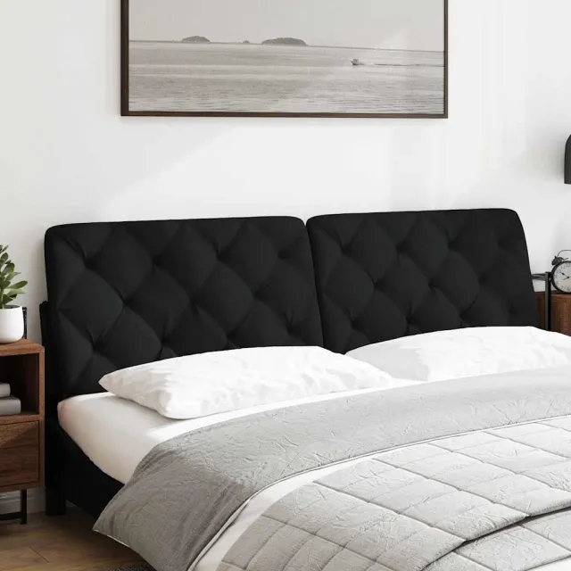 vidaXL Hoofdbordkussen 180 cm stof zwart