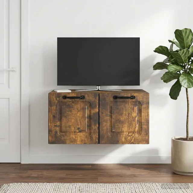 vidaXL Wandbeugel TV-kast Gerookt eiken 59,5 x 41 x 30 cm Bewerkt hout Bruin