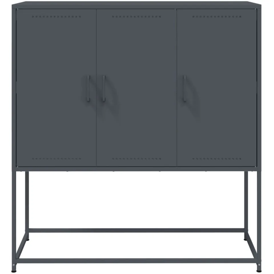 vidaXL Hoge kast 100,5x39x107 cm staal antracietkleurig, foto 4