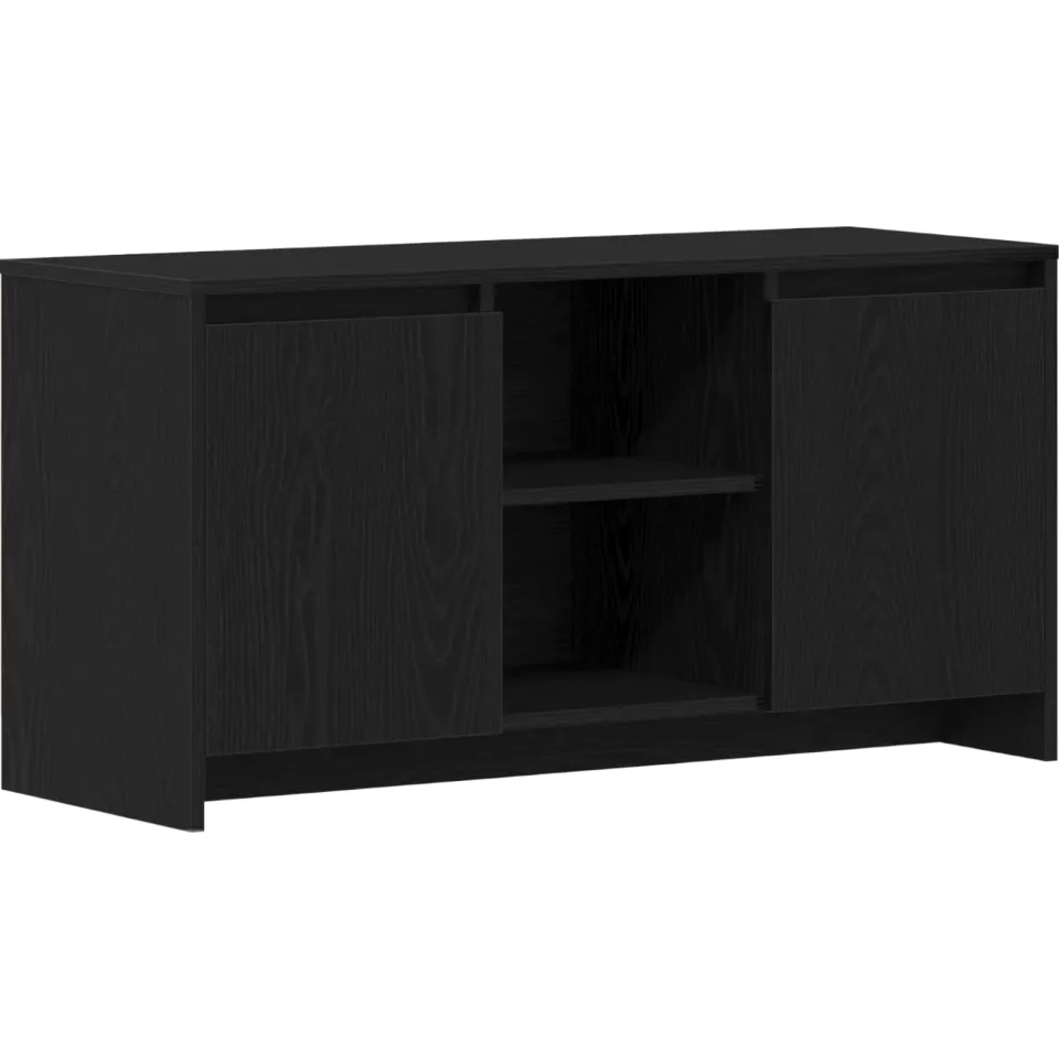 vidaXL TV-kast 102 x 37,5 x 52,5 cm Zwart Eiken Bewerkt hout, foto 3