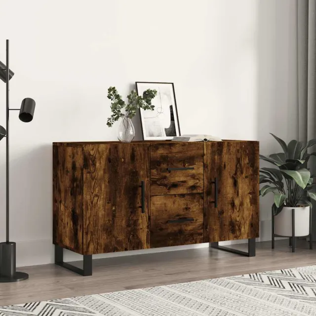 vidaXL Dressoir 100x36x60 cm bewerkt hout gerookt eikenkleurig, foto 2