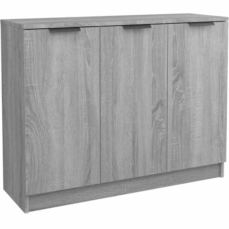 vidaXL Dressoir 90,5x30x70 cm bewerkt hout grijs sonoma eikenkleurig