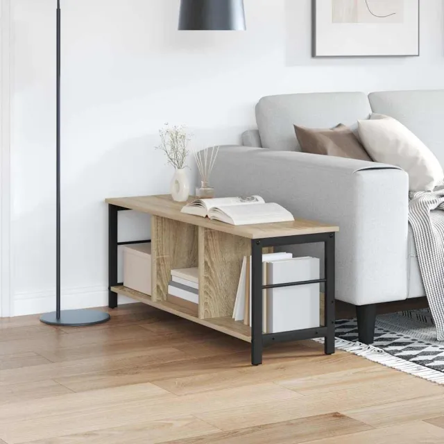 vidaXL Boekenkast 3-laags 102 x 32 x 40,5 cm Bewerkt hout Sonoma Eiken, foto 2