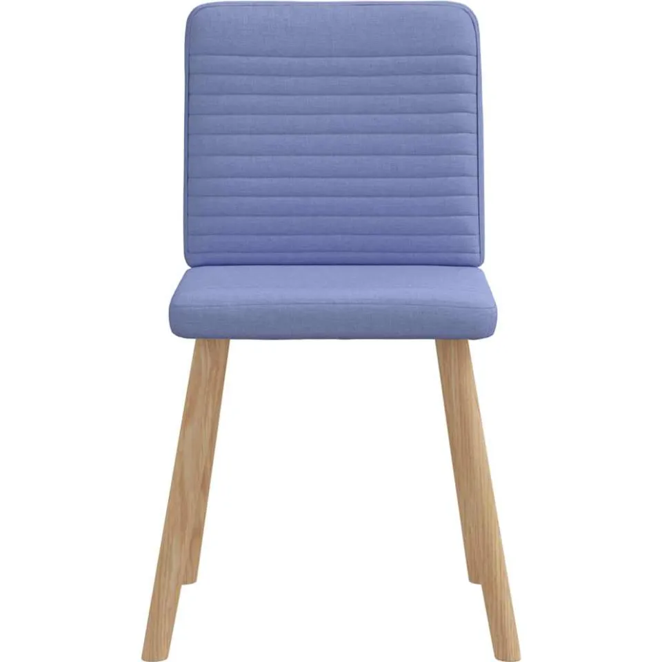 vidaXL Eetkamerstoelen 4 st stof jeansblauw blauw, foto 4