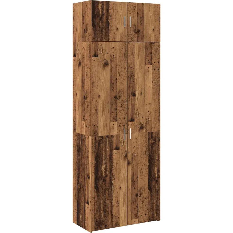 vidaXL Opbergkast 2 st Oudhout 80 x 42,5 x 225 cm bruin, foto 3