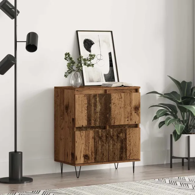 vidaXL Dressoir Oudhout 60 x 35 x 70 cm Bruin